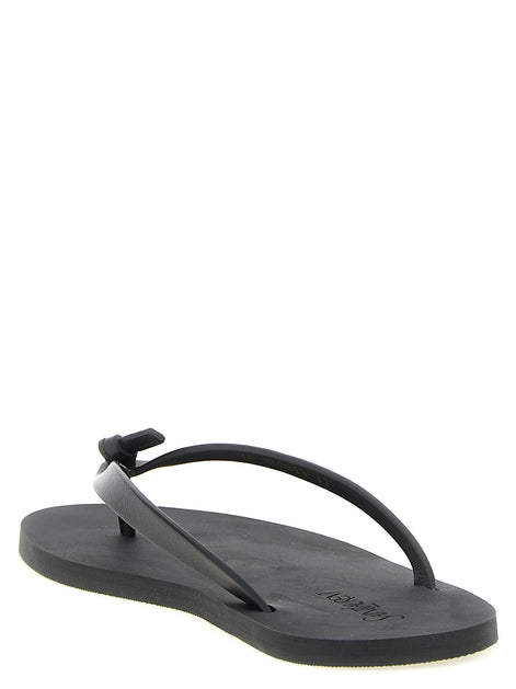 Saint Laurent Black Calfskin Slides