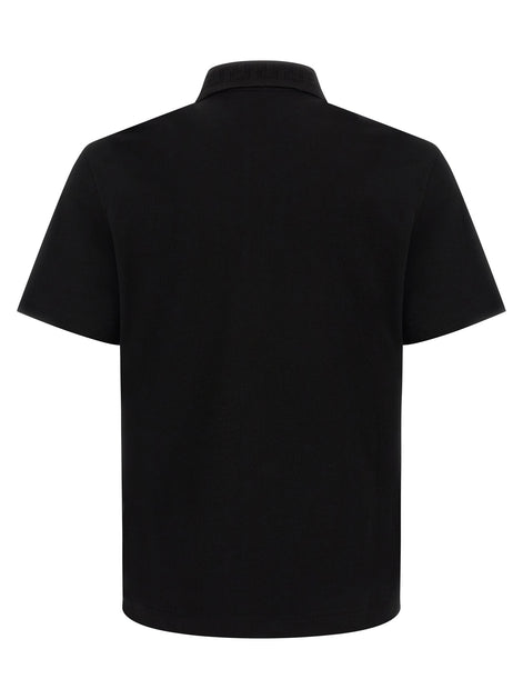 Versace Black Cotton Polo Shirt
