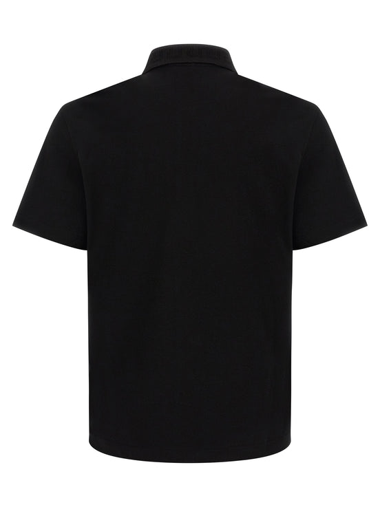 Versace Black Cotton Polo Shirt
