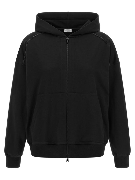 Brunello Cucinelli Black Cotton Sweatshirt