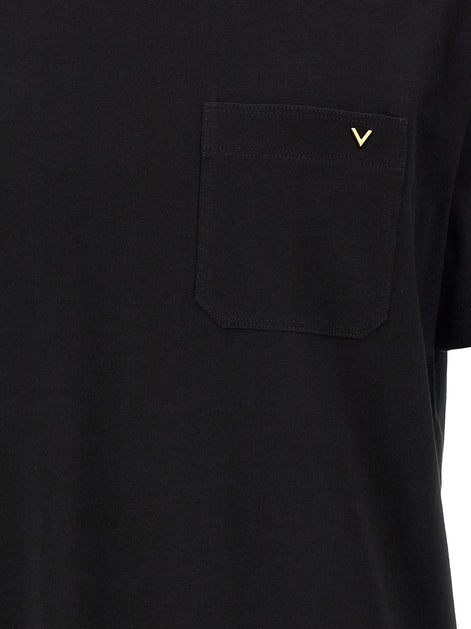 Valentino Garavani Black Cotton T-Shirt