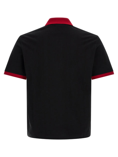 Versace Black Cotton Polo Shirt