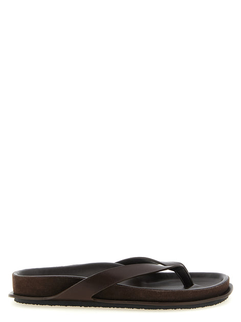 Jacquemus Brown Cowhide Slides