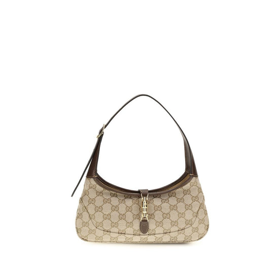 Gucci Jackie Slim Beige Fabric Shoulder Bag
