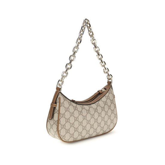 Gucci small GG Emblem Beige Fabric Handbag