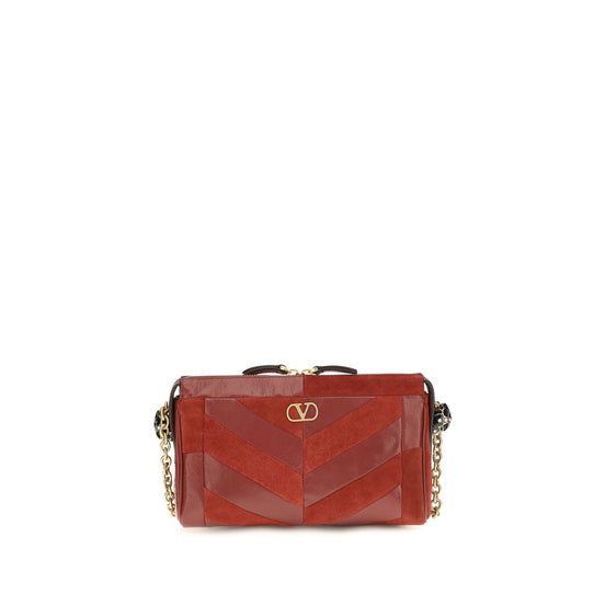 Valentino Garavani Panthea Red Leather Shoulder Bag