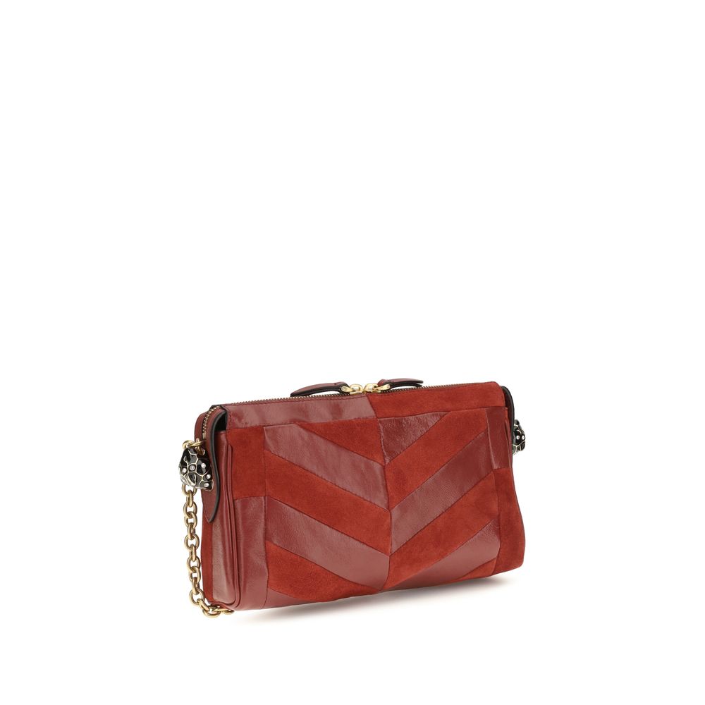 Valentino Garavani Panthea Red Leather Shoulder Bag