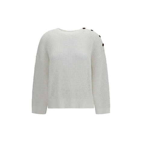 Brunello Cucinelli White Cotton Sweatshirt