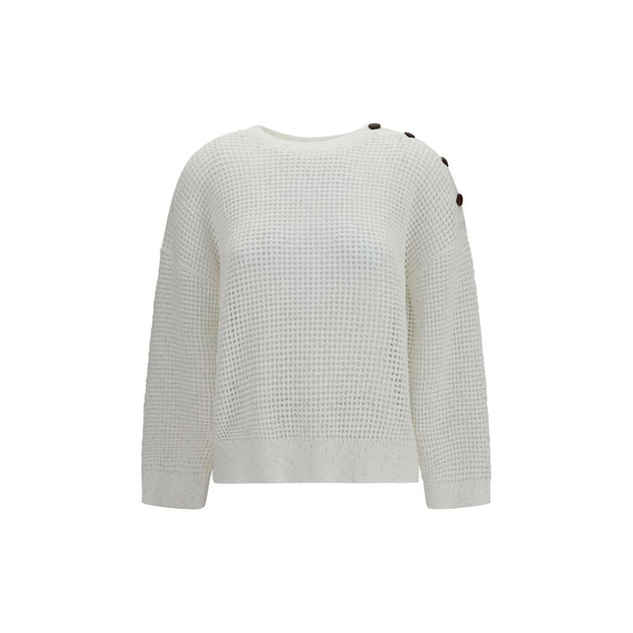 Brunello Cucinelli White Cotton Sweatshirt