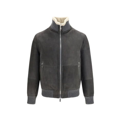 Brunello Cucinelli Gray Wool Oves Aries Full-Length Jacket