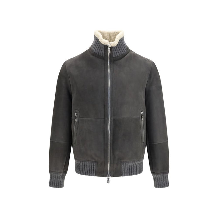Brunello Cucinelli Gray Wool Oves Aries Full-Length Jacket