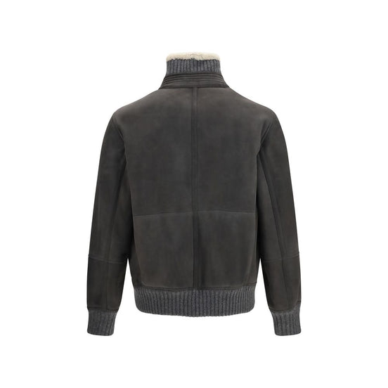Brunello Cucinelli Gray Wool Oves Aries Full-Length Jacket
