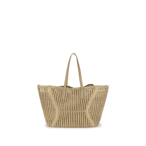 Brunello Cucinelli Beige Raffia Handbag
