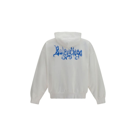 Balenciaga White Cotton Sweatshirt