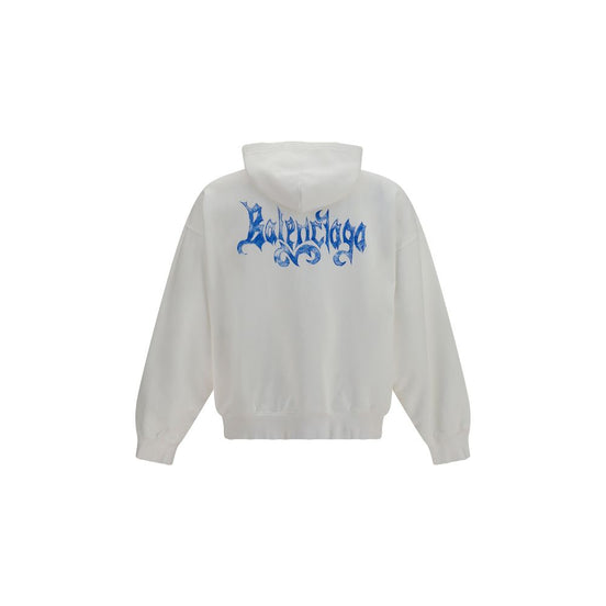 Balenciaga White Cotton Sweatshirt