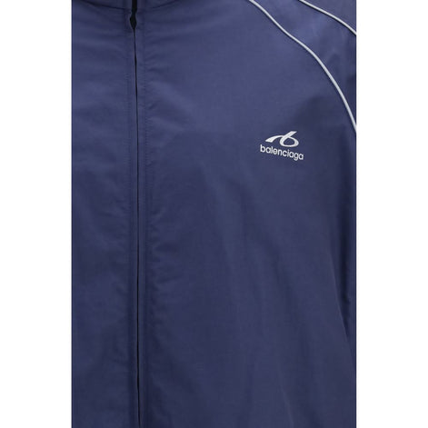Balenciaga Blue Cotton Shell Jacket