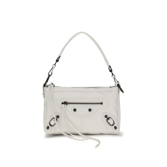 Balenciaga Le City Moto mini White Lamb Handbag