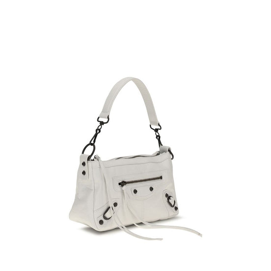 Balenciaga Le City Moto mini White Lamb Handbag