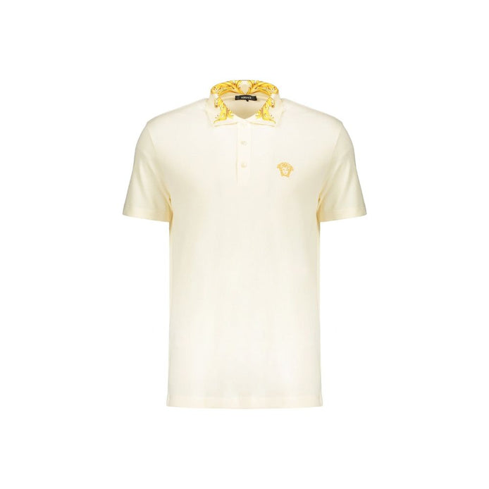 Versace Bicolor Cotton Polo Shirt
