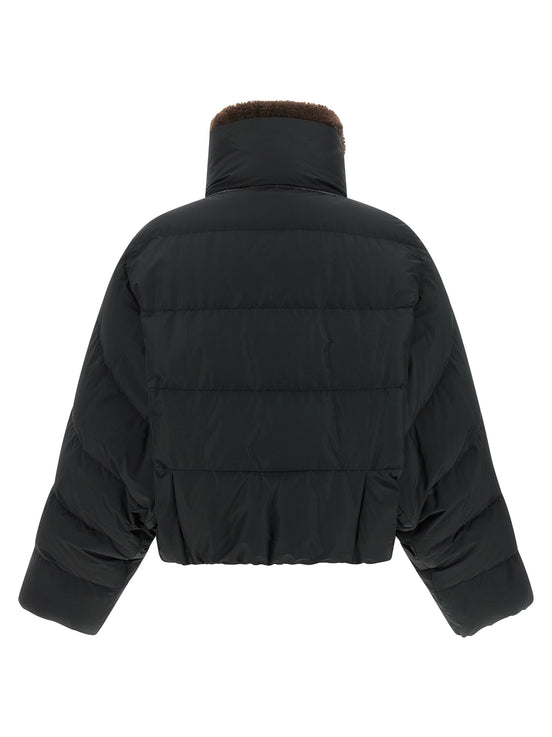 Brunello Cucinelli Black Cotton Full-Length Jacket