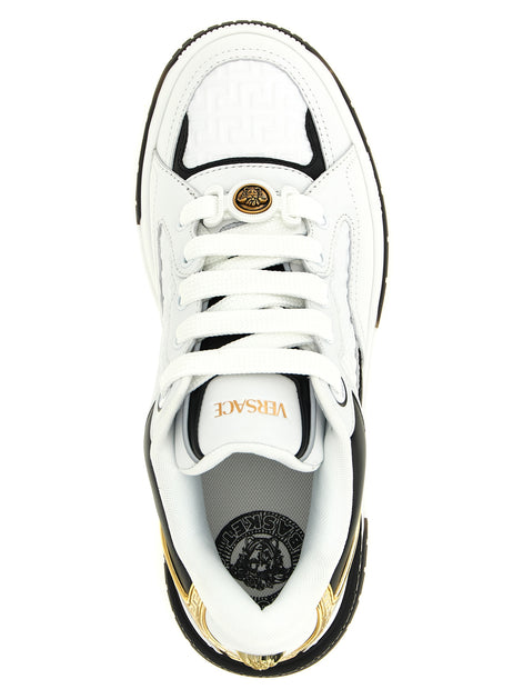 Versace Bicolor Leather Low Top Sneakers