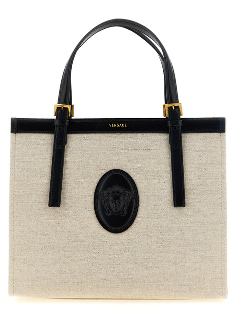 Versace Beige Leather Tote Bag