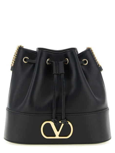 Valentino Garavani Black Lamb Leather Crossbody Bag