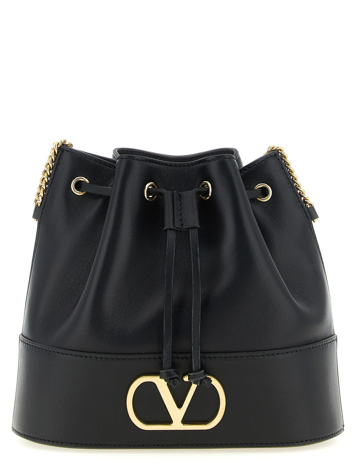 Valentino Garavani Black Lamb Leather Crossbody Bag