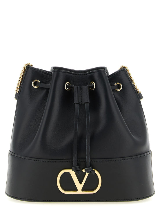 Valentino Garavani Black Lamb Leather Crossbody Bag
