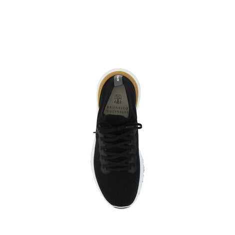 Brunello Cucinelli Black Cotton Athletic Sneakers