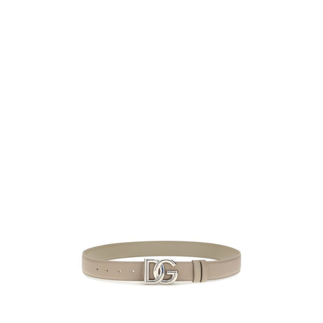 Dolce & Gabbana Beige Calf Leather Bos Taurus Regular Belt