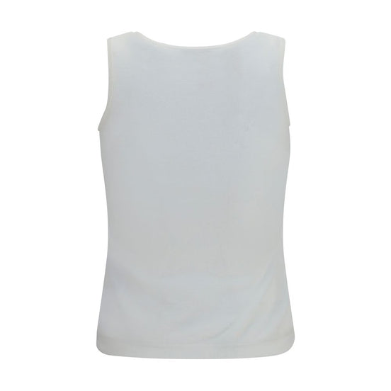 Balenciaga White Cotton Tank Tops