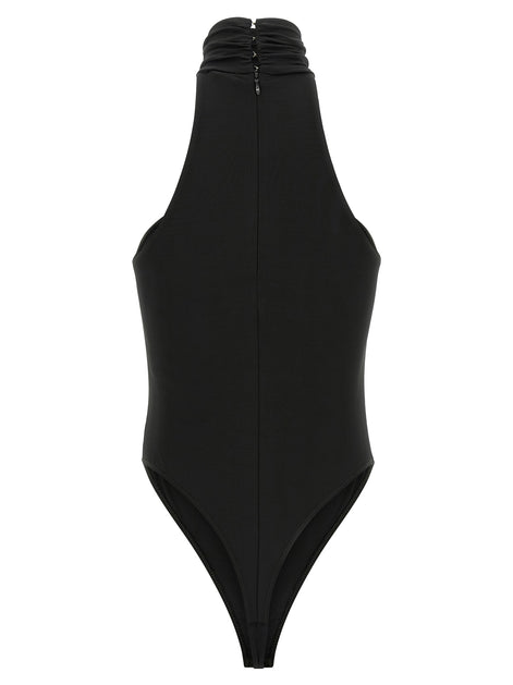 Elisabetta Franchi Black Viscose Bodysuit