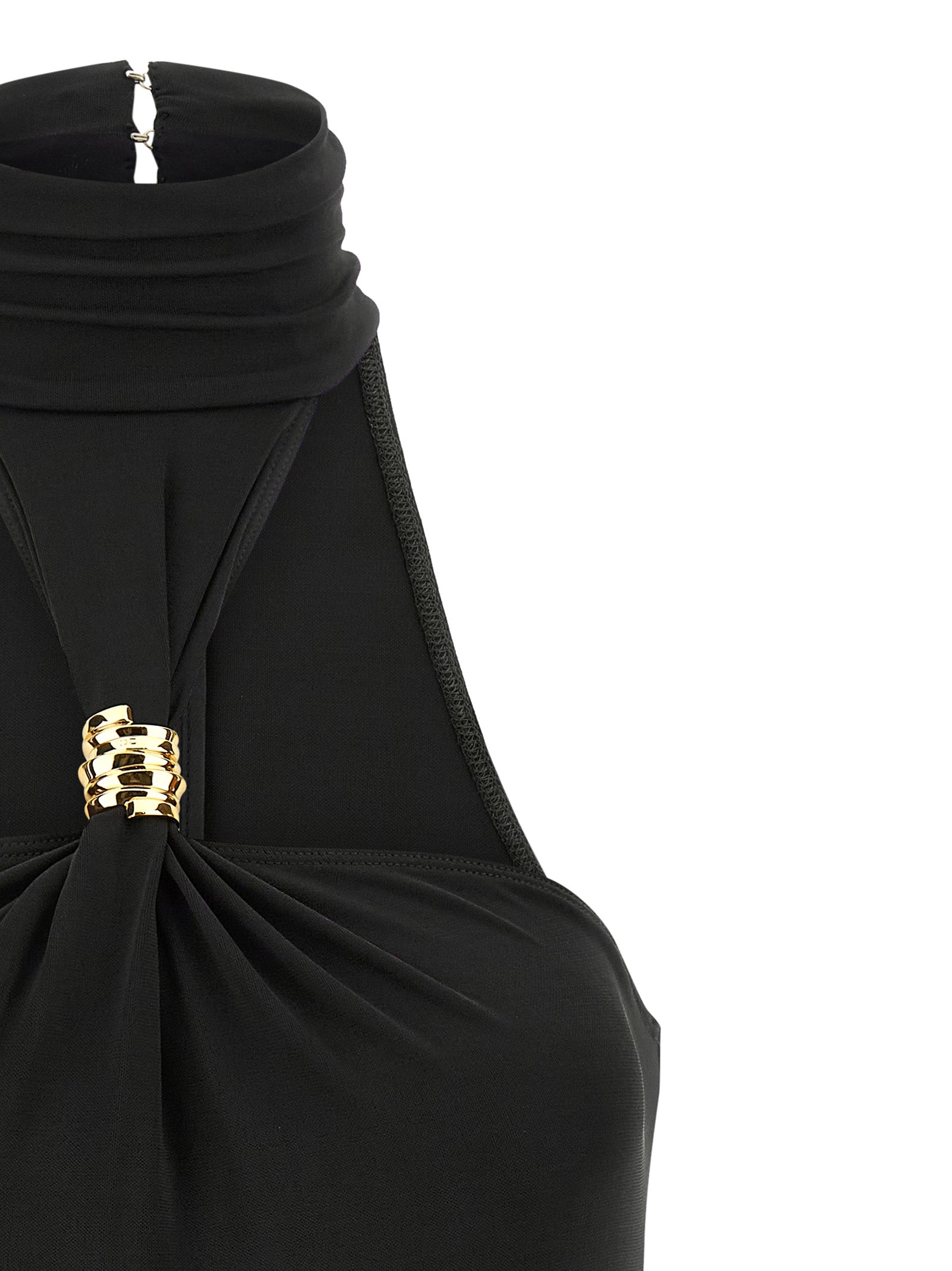 Elisabetta Franchi Black Viscose Bodysuit