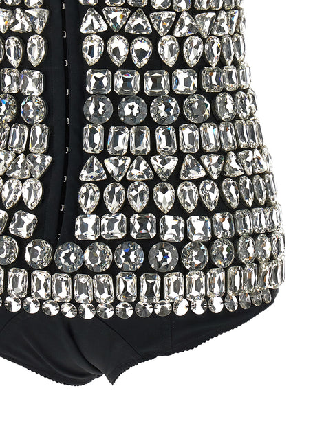 Dolce & Gabbana Silver Polyamide Bodysuit