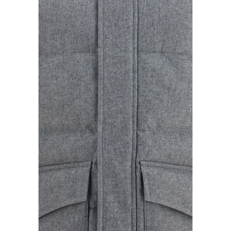Brunello Cucinelli Gray Cashmere Full-Length Jacket