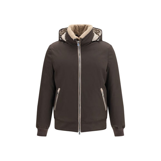 Brunello Cucinelli Brown Polyamide Shell Jacket