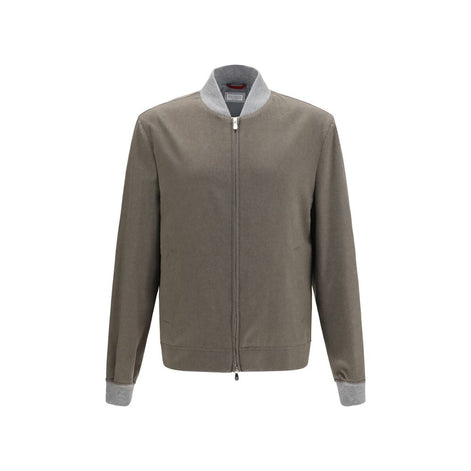 Brunello Cucinelli Bicolor Cashmere Bomber
