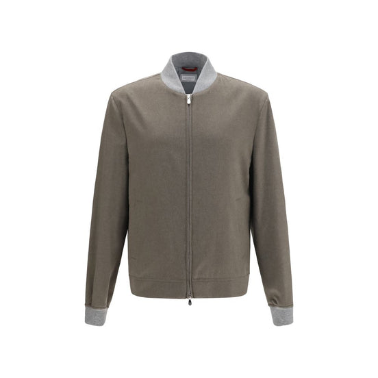 Brunello Cucinelli Bicolor Cashmere Bomber