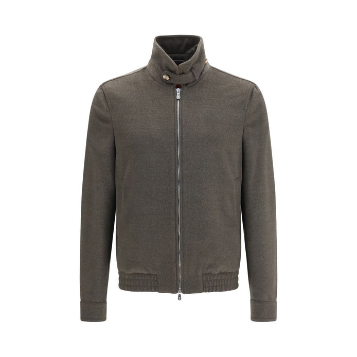 Brunello Cucinelli Gray Wool Oves Aries Full-Length Jacket