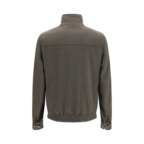 Brunello Cucinelli Gray Wool Oves Aries Full-Length Jacket