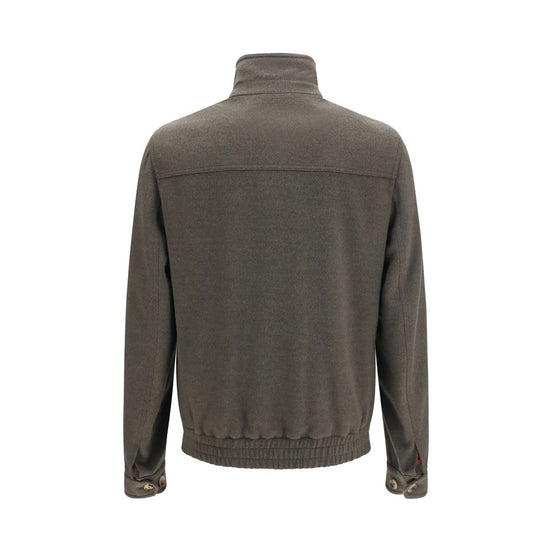 Brunello Cucinelli Gray Wool Oves Aries Full-Length Jacket