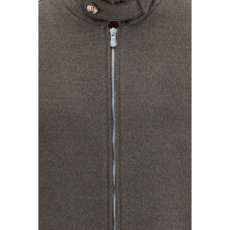 Brunello Cucinelli Gray Wool Oves Aries Full-Length Jacket