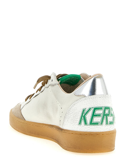 Golden Goose Silver Goatskin Low Top Sneakers