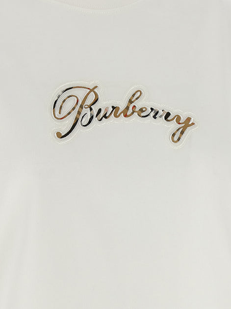 Burberry White Cotton T-Shirt