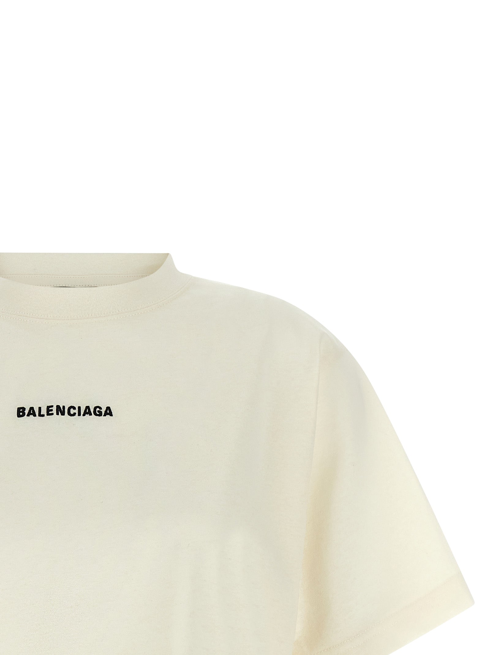 Balenciaga White Cotton T-Shirt