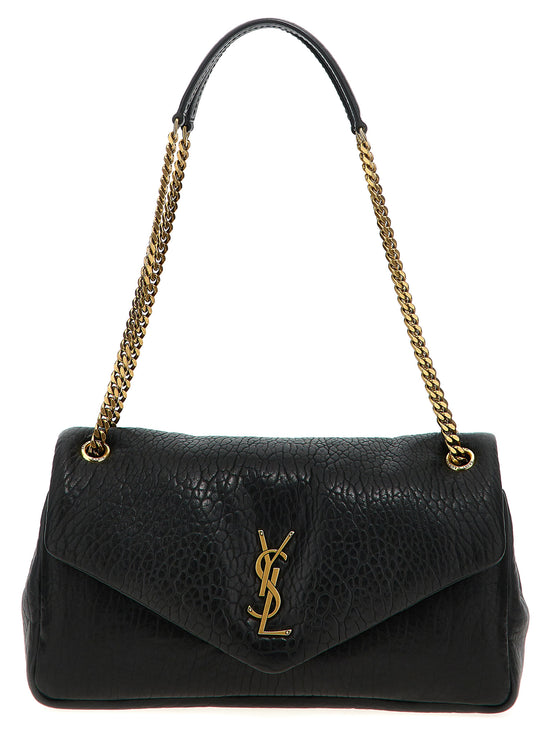 Saint Laurent Calypso Black Leather Shoulder Bag