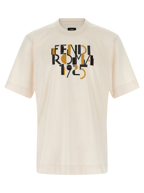 Fendi White Cotton T-Shirt