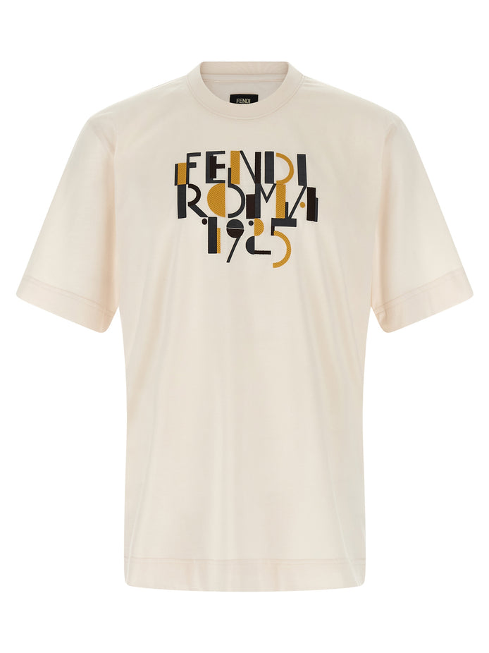 Fendi White Cotton T-Shirt