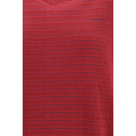Miu Miu Bordeaux Cotton Polo Shirt